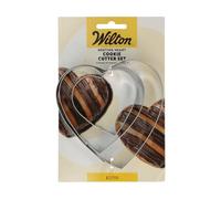 Wilton Nesting Cookie Cutter Heart: Stampino per biscotti in acciaio inox, set per biscotti, decorazioni fondente e molto altro ancora - Set/3