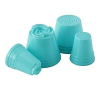 Wilton Piping Tip Easy Blooms Beccucci per Decorazione, Set/4 | Set Beccucci in Plastica per Fiori e Rose in Crema al Burro, per Decorare Torte, Cupcake e Biscotti