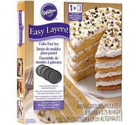 Wilton Round Easy Layers cake Tin set, grigio, pezzi