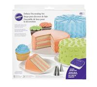 Wilton Set Decorativo Deluxe Beccucci in Acciaio Inox Set/46, Beccucci per Decorare Cerchio, Stella, Petalo e Foglia, Piping Tips per Decorare Torte, Cupcake, Biscotti, Pasticcini - Set/46