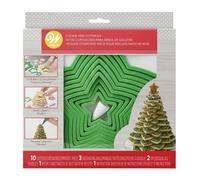 Wilton Gingerbread Cookie Tree Cutter Set di formine per Biscotti, plastica, Verde