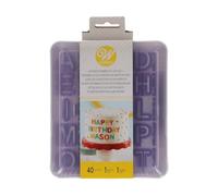 Wilton Stampini per biscotti con alfabeto e numeri: tagliapasta in plastica per cottura fai da te, per biscotti di pasta di biscotti, fondente e marzapane