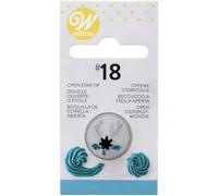Wilton Stella Aperta 18 Blister Cornetto, Plastica, Argento
