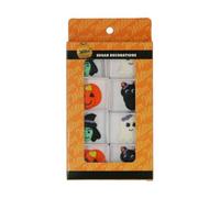 Wilton Sugar Decorations Cute Halloween Set: 8 Decorazioni di Zucchero a Tema Halloween con Zucche, Streghe, Fantasmi e Gatti Neri, Ideali per Decorare Cupcake, Torte e Biscotti - Set/8
