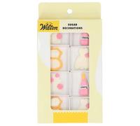 Wilton Sugar Decorations Dream Wedding Set: 8 Decorazioni di Zucchero a Tema Matrimonio con Torte Nuziali, Abiti, Anelli e Bottiglie di Champagne, Ideali per Decorare Cupcake, Torte e Biscotti - Set/8