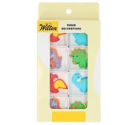Wilton Sugar Decorations Happy Dino’s Set: 8 Decorazioni di Zucchero a Simpatici Dinosauri, Ideali per Decorare Cupcake, Torte e Biscotti - Set/8
