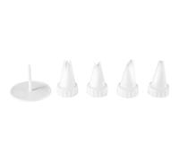 Wilton Tip and Nail Set 5 Pezzi: Set Beccucci in Plastica con Chiodo per Fiori, per Decorazione Torte e Cupcake, Compatibile con Tubi Decorativi - Set/5