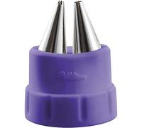 Wilton Tip Duo Coupler Adattatore per Beccucci, Set/2 | Adattatore per Beccucci, Raccordo per 2 Beccucci, con Beccucci #007, #016, #046, #102 e 4 Sac à Poche Usa e Getta