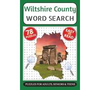 Wiltshire County Word Search Puzzle Book: Word Searches with Easy to Read Print about Wiltshire County Place Names in South West England - Cities, ... … Gift for Vacations, Holidays, Leisure Times