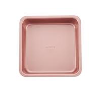 Wiltshire Tortiera quadrata in oro rosa, senza PFOA PTFE, robusta teglia per torte, rivestimento antiaderente, teglia da forno rivestita, stampo per torte, teglia in lamiera d'acciaio, 22 x 22 x 5 cm