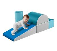 Wilwolfer Blocchi per Bambini in Schiuma Set: 5 Pezzi Pelle PU Set da Gioco Blocchi Morbidi per Bambini - Percorso a Ostacoli per Infanzia per Soggiorno Cameretta e Asilo Nido(Moderno)
