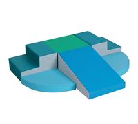 Wilwolfer Blocchi per Bambini in Schiuma Set: 6 Pezzi Pelle PU Set da Gioco Blocchi Morbidi per Bambini - Doppia Scala Percorso a Ostacoli per Infanzia per Soggiorno Cameretta e Asilo Nido