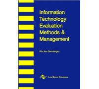 Wim Van Grember Information Technology Evaluation Methods and Manage (Tascabile)