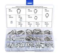 WiMas 240pcs doppia ghiera piegatura loop manica alluminio manicotti, kit di redance in acciaio inossidabile 304