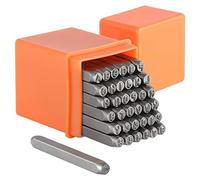 WiMas 37pcs 3mm Lettera e numero Timbro Set, ferro da stiro Kit alfabeto A-Z, numero 0-9, & e timbro sigillo d'amore per imprimere metallo plastica legno pelle fai da te