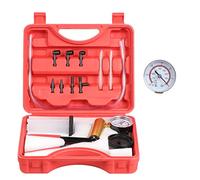 WiMas Spurgo Freni a Vuoto Kit di spurgo Freni Manuale, Kit di Prova di Pressione Strumento di spurgo del Liquido dei Freni con adattatori per Moto Veicolo autocarro (Rosso)