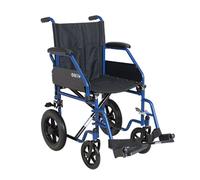 Wimed Sedia A Rotelle Per Disabili Easy Wheel Carrozzina Pieghevole transito Blu
