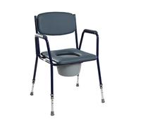 Wimed sedia comoda Serena con wc imbottita regolabile altezza Blu