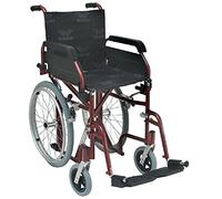 Wimed - SLIM PLUS - Carrozzina Pieghevole Compatta Bordeaux