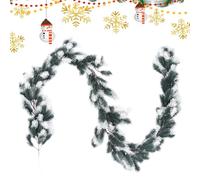 Wimnqie Ghirlanda di Natale Per Scale, per piante verdi realistiche di Natale per interni, Ghirlanda di pino artificiale, Per interni Cucina Finestre Esterno Porta