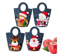 Wimnqie Sacchetti Regalo Natalizi | 4 Pezzi Sacchetti Di Natale Babbo Natale - Borsetta Accessorio Decorativo Per Torte Cioccolatini Birra,Bambini Adulti Casa Vacanze Matrimonio Carnevale