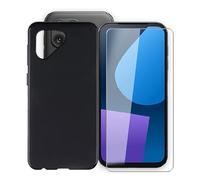 WIMSPEED Custodia per Fairphone 5 (6.46") con 1 X Vetro Temperato Pellicola Protettiva, Ultra Sottile Antiurto Antigraffio Nero Morbida Silicone TPU Cover per Fairphone 5 - Nero