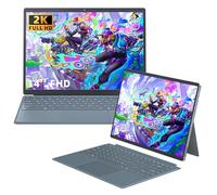 Win 11 Pro/Office 2019: laptop 2 in 1 da 14 pollici 2K IPS (1920 x 1200), tablet touch screen di 12a generazione Alder Lake N95 (fino a 3,4 GHz), 16 GB DDR4, dotato di KB/BT 5.0 magnetico/portatile