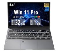 Win 11Pro e MS Office 2019: laptop Core i7-9750H da 15,6" interamente in metallo FHD (1920 x 1080) Core i7-9750H (fino a 4,5 GHz), CPU ad alte prestazioni da 32 GB RAM 1 TB NVMe SSD UHD 630/porta DP a