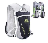 Win.Deeper 5,5 L Leggeri Confezione idratazione Zaino da Ultra da Corsa Maratona Running Zaini Funzionali Hydration Pack Vest (Grigio)