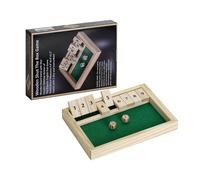 Win Sports Wooden Shut the Box Game - Dice Game 2 Player Board Game Classics Version Tabletop Versione popolare PUB Game Travel for Kids #9