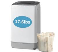 Winado - Lavatrice automatica completa, lavatrice portatile a carico dall'alto da 18 libbre con pompa di scarico, 10 programmi di lavaggio, 8 lavatrici e asciugatrice a livello dell'acqua, lavatrice e