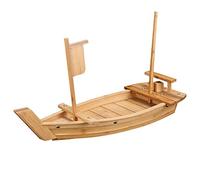 WINAKUI Vassoio da portata in legno per sushi, sushi da 61 cm per ristorante o casa, vassoio per sushi di grandi dimensioni per servire piatti da barca (61 cm).