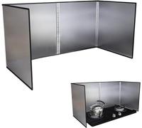 WINARA Paraschizzi Cucina Protezione Antispruzzo Portatile Protezione Antispruzzo per Fornello da Cucina Proteggi Schermo, Pannello Paraspruzzi Pieghevole in Acciaio Inossidabile(Size:40 * 80 * 40cm)