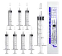 winbest Siringa da 5 ml, confezione da 32 pezzi, siringa in plastica con tappo, siringa in plastica senza ago, riutilizzabile per la misurazione e l'erogazione dei liquidi, alimentazione degli