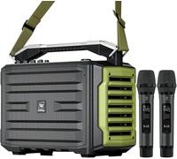 WinBridge, macchina per karaoke per adulti, altoparlante Bluetooth impermeabile con 2 microfoni wireless, sistema PA portatile con Big Bass Pro Sound/Treble/Echo, potente amplificatore vocale wireless