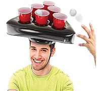 WINBST Cappello gonfiabile da birra pong, gioco di Beer Pong, gioco interattivo per bambini, 1 cappello gonfiabile per piscina, forniture per feste, nero, 6 x 6 x 6 cm; 130 grammi