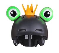 WINBST Caschetto da moto con corona di ranocchio, con nastri, autoadesivo, decorazione per casco da sci e moto