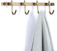 Wincase montato a parete in ottone anticato spazzolato bronzo fila ganci con 3 ganci resistenti serie classica europea tutti rame antico rustico piccola fila di ganci cappotti ganci portasciugamani titolari appendiabiti 4 Hooks