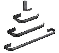 WINCASE Olio Lucidato Bronzo Accessori Per Il Bagno, Hardware Set, Portasciugamani Set 24 Pollici Ottone Spazzolato Bronzo 4 Pezzi Parete Porta Asciugamani Carta Igienica