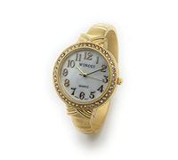 Wincci - Orologio da donna casual elegante in metallo, con quadrante in perle