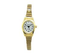 Wincci Orologio da donna classico, piccolo, ovale, elastico, alla moda, colore: oro, Oro, Bracciale