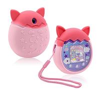 Winceed Custodia in silicone per Tamagotchi Pix Virtual Pet Game Machine, copertura protettiva per Tamagotchi Pix Sleeve Protector Skin con cinturino da polso (rosa)