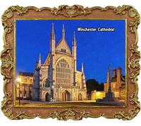 Winchester Cathedral UK - Magnete da frigorifero per souvenir, attrazioni cittadine, calamita per frigorifero