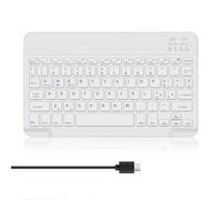 WINCHKING Bluetooth Tastiera per Tablet, Tastiera wireless ultrasottile, Keyboard sottile e leggera per iPad, Android Samsung Tablet, Xiaomi Redmi Pad, Huawei, Lenovo Teblet, bianca