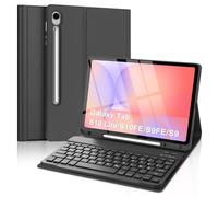 WINCHKING Custodia con tastiera per Samsung Galaxy Tab S10 Lite/S10 FE/S9 FE 10.9" & S9 11" (2025/2023), custodia in TPU con portapenne, Bluetooth magnetico rimovibile con layout Qwertz, nero