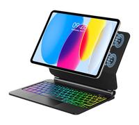 WINCHKING Magic Keyboard Case per iPad A16 11th 2025/10th 11" 2022 - Tastiera multi-trackpad retroilluminata, cover per iPad 11/10, nera