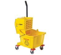 Winco Secchio per mocio commerciale su ruote, 26 litri, giallo