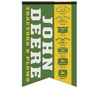 WinCraft Banner in feltro di alta qualità, 43,2 x 66 cm, con logo John Deere vintage