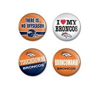 WinCraft Bottone rotondo NFL Denver Broncos (confezione da 4), 1 1/4"