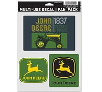 WinCraft John Deere - Confezione da 3 decalcomanie multiuso 5,5 x 7,75 trattore